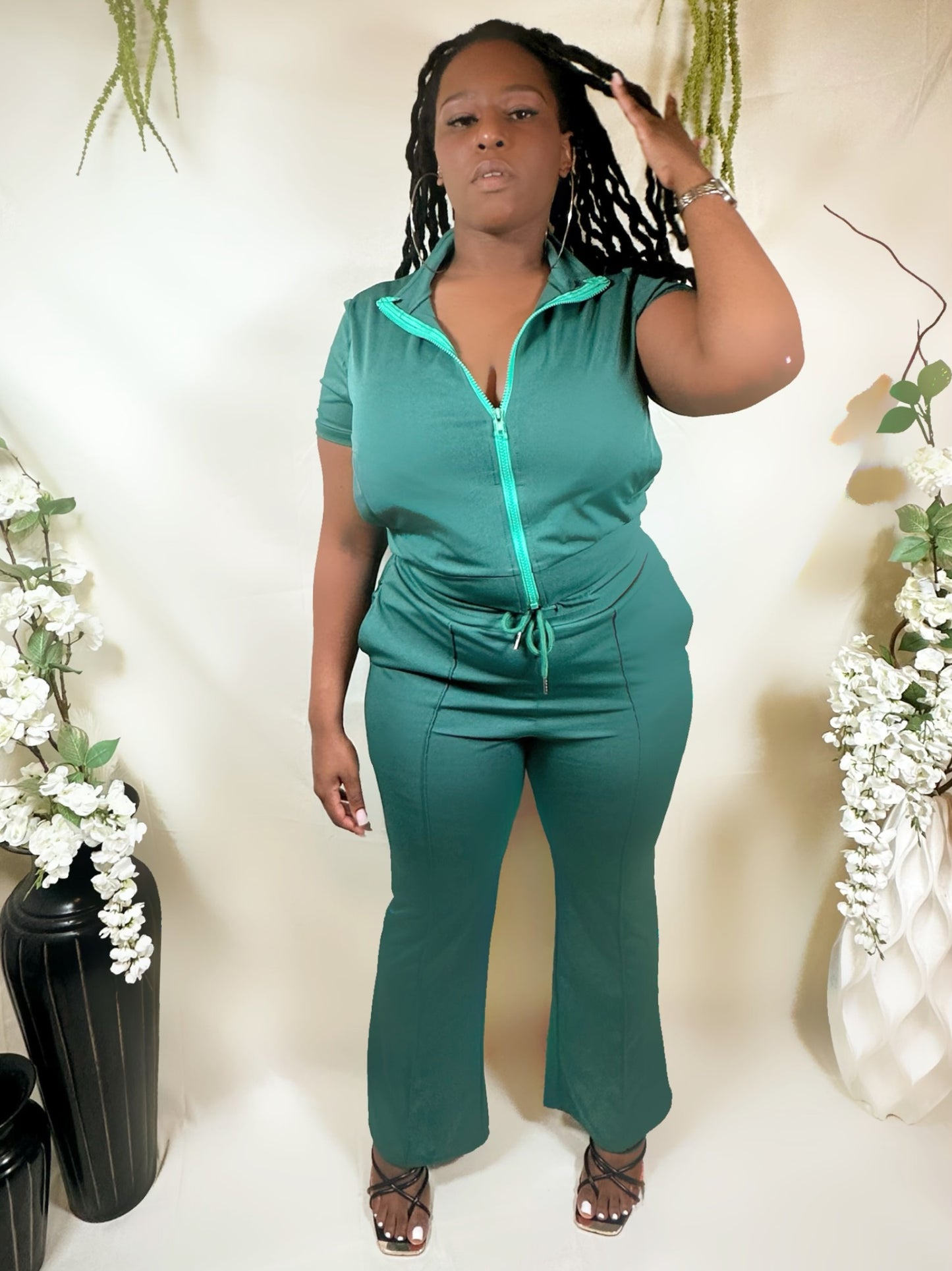 CODE green two piece set
